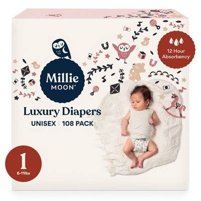 millie moon diaper sizes|Luxury Diapers 